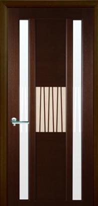 Дверь межкомнатная 31-02 стекло "Стикс" (венге интарсия) 